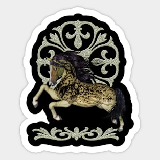 Awesome fantasy horse with skulls Sticker